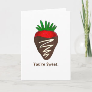 Cartes Pour Fêtes Annuelles Vous êtes la Saint-Valentin de fraise au chocolat