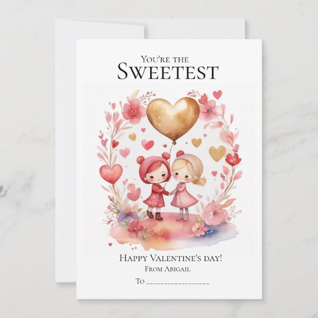Cartes Pour Fêtes Annuelles Vous êtes l'ami le plus mignon de la Saint Valenti (Devant)