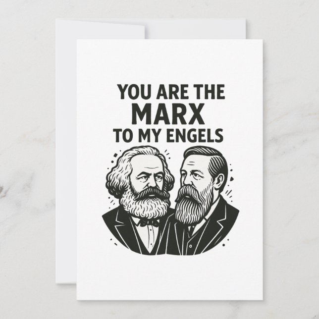 Cartes Pour Fêtes Annuelles Vous êtes le Marx de ma Engels Valentine Card (Devant)