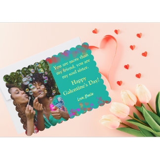 Cartes Pour Fêtes Annuelles Vous êtes ma sœur d'âme Galentine's Day 