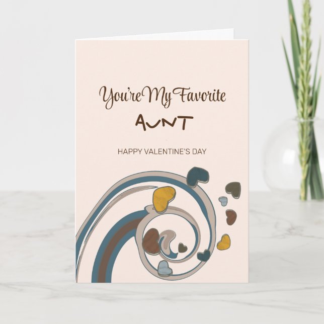 Cartes Pour Fêtes Annuelles Vous êtes ma tante préférée Saint-Valentin (Devant)