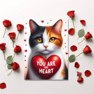 Cartes Pour Fêtes Annuelles Vous êtes mon cœur de la Saint-Valentin Poème Chat