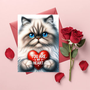 Cartes Pour Fêtes Annuelles Vous êtes mon cœur Poème de la Saint-Valentin Chat