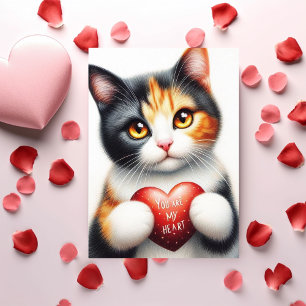 Cartes Pour Fêtes Annuelles Vous êtes mon cœur Poème de la Saint-Valentin Chat