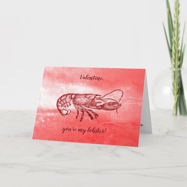 Cartes Pour Fêtes Annuelles Vous êtes mon homard Valentine vilain (Devant)
