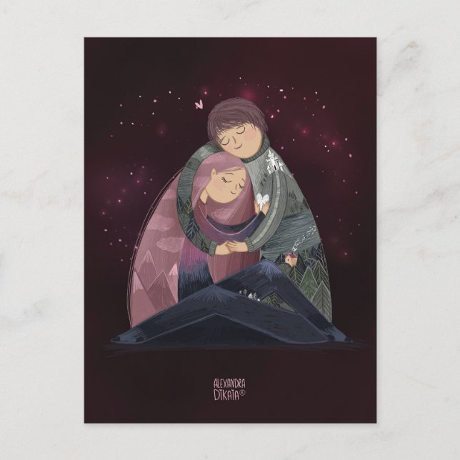 Cartes Pour Fêtes Annuelles Vous êtes mon monde par Alexandra Dikaia Love (Devant)