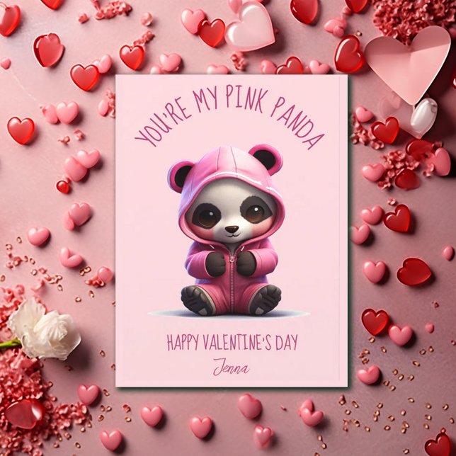 Cartes Pour Fêtes Annuelles Vous êtes mon panda rose - Saint-Valentin (Créateur téléchargé)
