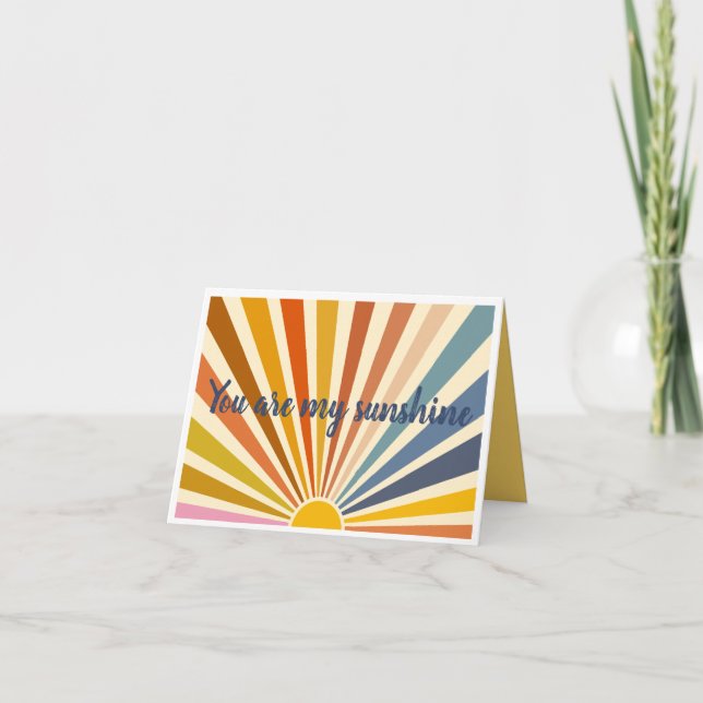 Cartes Pour Fêtes Annuelles Vous êtes mon soleil, Texte Personnalisé (Devant)