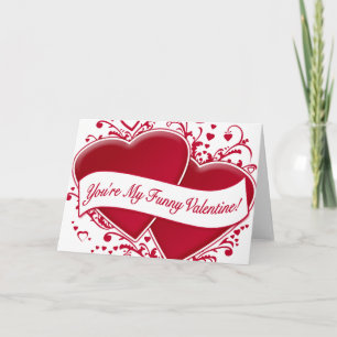 Cartes Pour Fêtes Annuelles Vous êtes My Funny Valentine ! Cœurs rouges