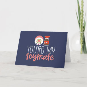Cartes Pour Fêtes Annuelles Vous êtes My Soymate Food Pun Drôle Saint Valentin