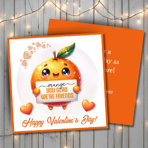 Cartes Pour Fêtes Annuelles Vous êtes orange de joie d'être amis pour la Saint