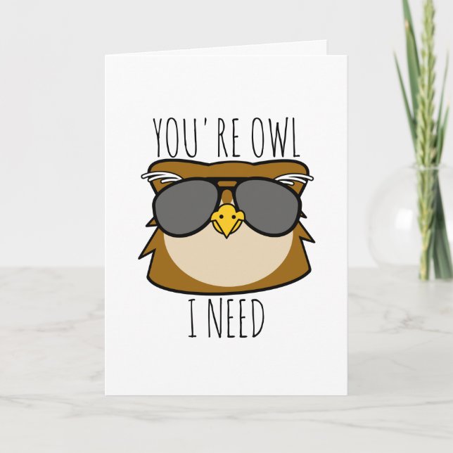Cartes Pour Fêtes Annuelles Vous êtes Owl I Need (Devant)