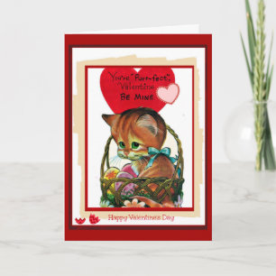 Cartes Pour Fêtes Annuelles Vous êtes Purr-fect Valentine Vivtage Card