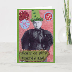 Cartes Pour Fêtes Annuelles Vous êtes sur ma liste vilaine