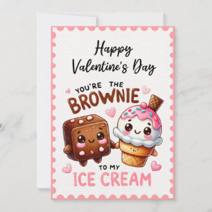 Cartes Pour Fêtes Annuelles Vous êtes The Brownie To My Ice Cream Valentine's 