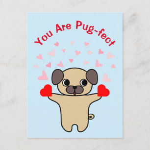 Cartes Pour Fêtes Annuelles Vous êtes un adorable pug-fect Pug