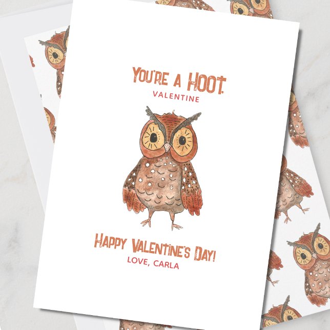 Cartes Pour Fêtes Annuelles Vous êtes un Chouette Hoot Saint Valentin (Créateur téléchargé)