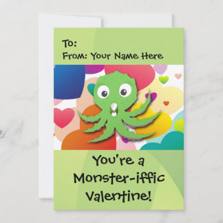 Cartes Pour Fêtes Annuelles Vous êtes un Monster-iffic Valentine 5x7