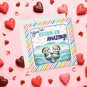 Cartes Pour Fêtes Annuelles Vous êtes une loutre adorable, incroyablement mign