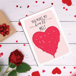 Cartes Pour Fêtes Annuelles Vous faites fondre mon cœur Saint-Valentin romanti