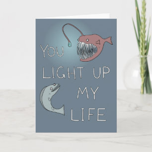 Cartes Pour Fêtes Annuelles "Vous illuminez ma vie" profond valentine