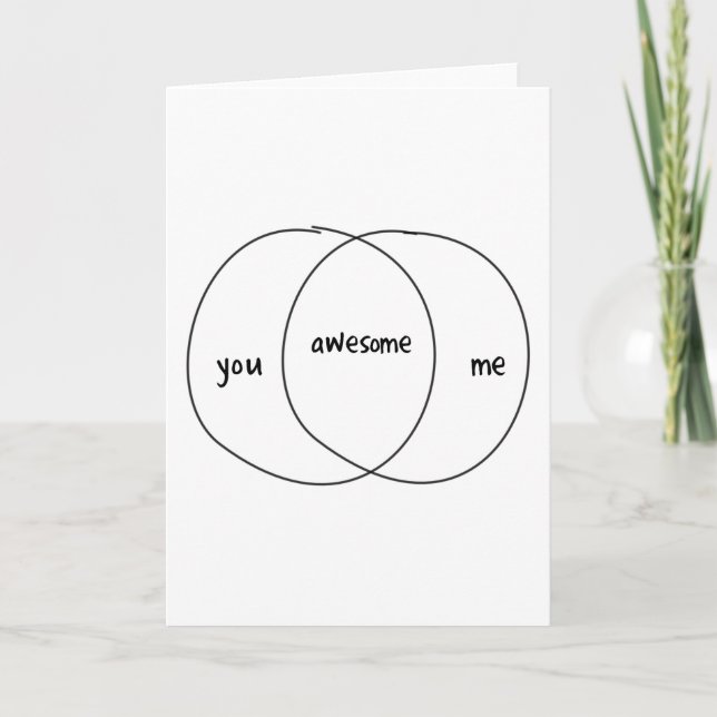 Cartes Pour Fêtes Annuelles Vous Me Magnifique Diagramme Venn (Devant)