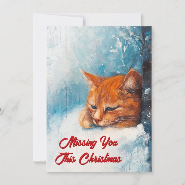 Cartes Pour Fêtes Annuelles Vous me manquez à Noël (Devant)