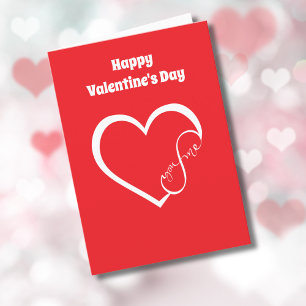 Cartes Pour Fêtes Annuelles Vous Moi Infini Coeur Photo Saint-Valentin Simple