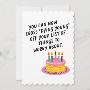 Cartes Pour Fêtes Annuelles Vous pouvez maintenant cocher Mourir jeune Drôle d