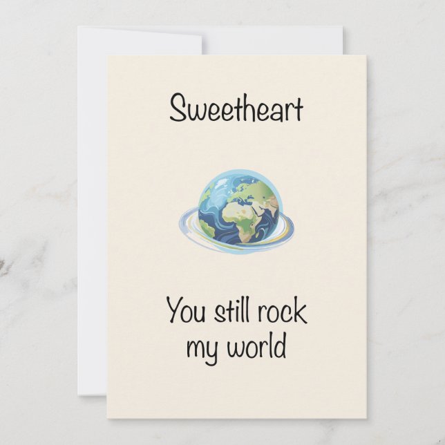 Cartes Pour Fêtes Annuelles Vous Rock My World (Devant)