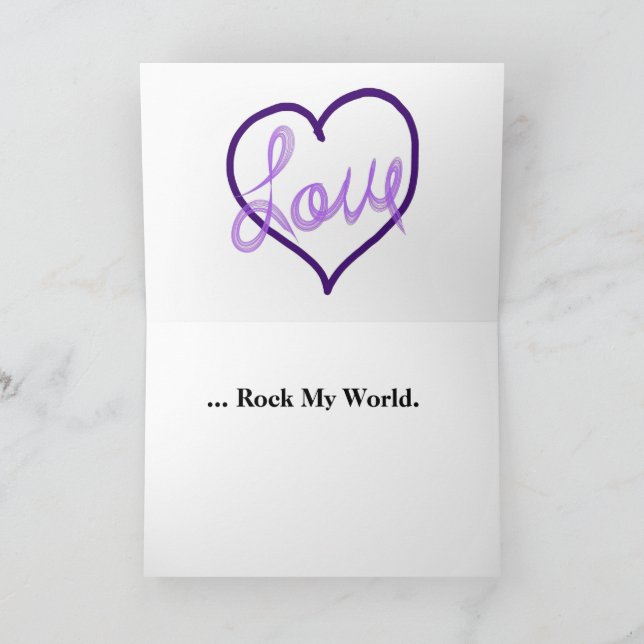 Cartes Pour Fêtes Annuelles Vous Rock My World (Intérieur)