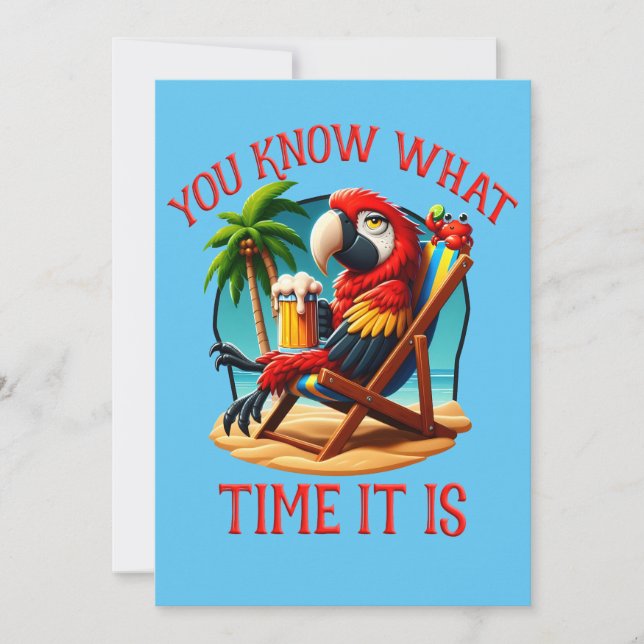 Cartes Pour Fêtes Annuelles Vous Savez À Quelle Heure Il Est (Devant)