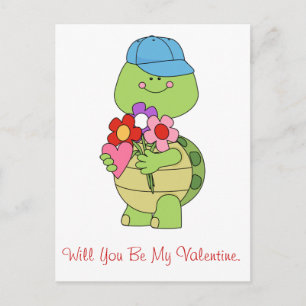 Cartes Pour Fêtes Annuelles Vous serez ma tortue de Valentine