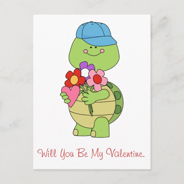 Cartes Pour Fêtes Annuelles Vous serez ma tortue de Valentine (Devant)