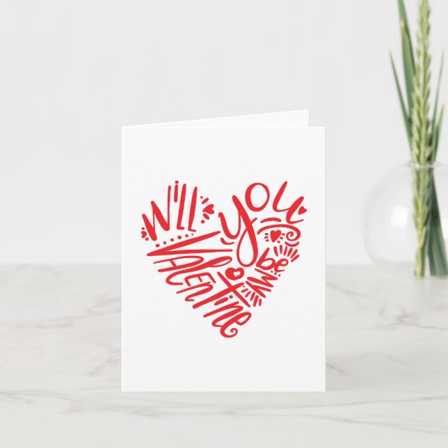 Cartes Pour Fêtes Annuelles Vous serez mon valentine (Devant)