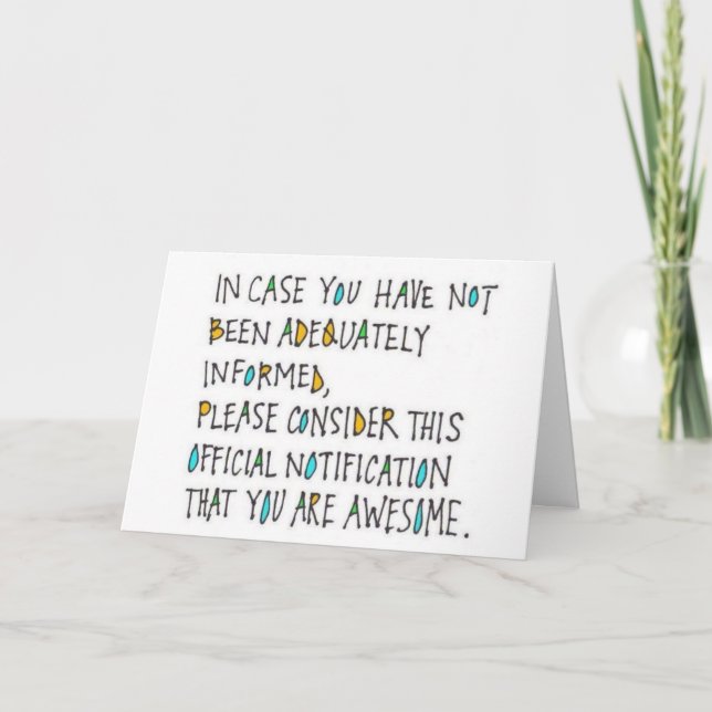 Cartes Pour Fêtes Annuelles *****VOUS***** sont ***INCONTOURNABLE*** (Devant)