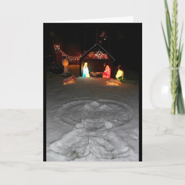 Cartes Pour Fêtes Annuelles Vous souhaitant Noël béni (Devant)