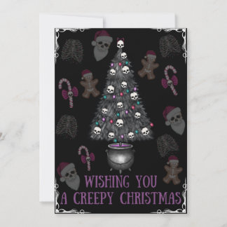 Cartes Pour Fêtes Annuelles Vous souhaitant un Noël effrayant