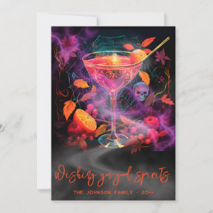 Cartes Pour Fêtes Annuelles Vous souhaite des bons esprits Cocktail Spooky Hal