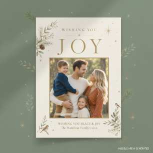 Cartes Pour Fêtes Annuelles Vous souhaitez Joie Élégante Photo
