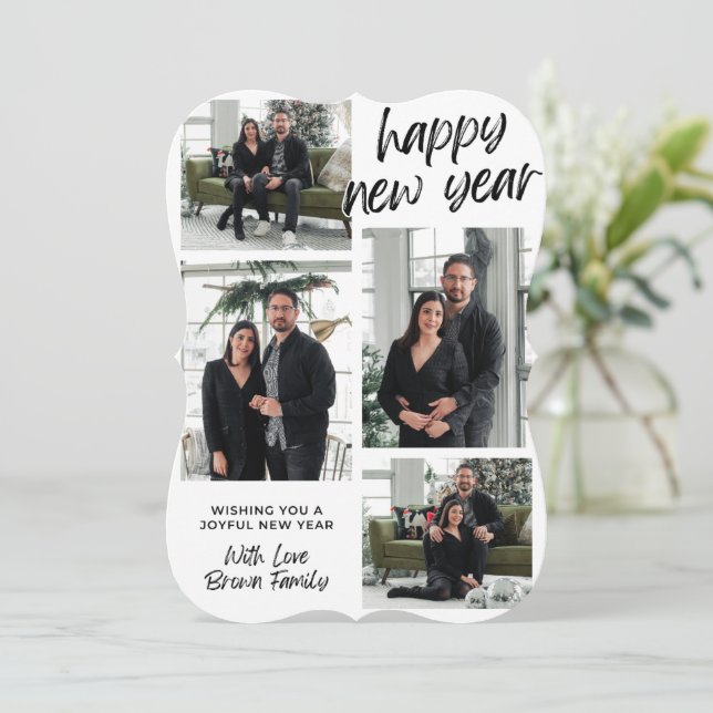 Cartes Pour Fêtes Annuelles #VoussouhaitantuneanneejoyeuseavecamourCartedevoeu (Debout devant)