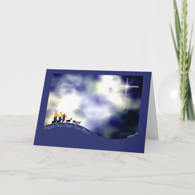 Cartes Pour Fêtes Annuelles Voyage à Bethléem Noël de chèvre (Devant)