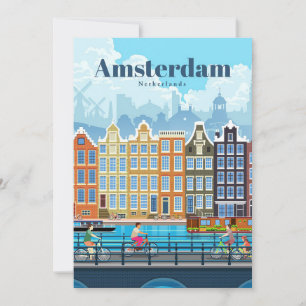 Cartes Pour Fêtes Annuelles Voyage Art Voyage À Amsterdam