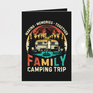 Cartes Pour Fêtes Annuelles Voyage de camping en famille créant des souvenirs