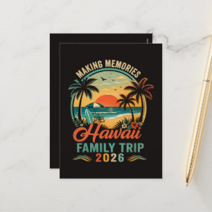 Cartes Pour Fêtes Annuelles Voyage de Famille à Hawaï Coucher de Soleil Tropic