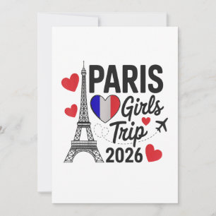 Cartes Pour Fêtes Annuelles Voyage de filles sassy à Paris Réunion 2026 de vac