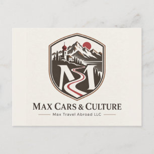 Cartes Pour Fêtes Annuelles Voyage de Max à l'étranger en road trip