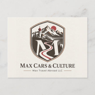 Cartes Pour Fêtes Annuelles Voyage de Max à l'étranger en road trip