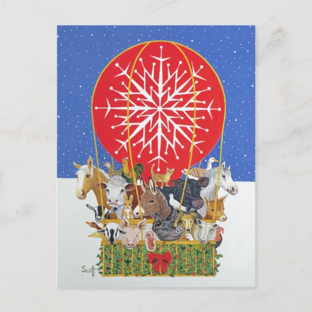 Cartes Pour Fêtes Annuelles Voyage de Noël (Devant)