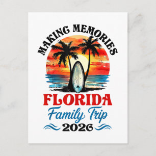 Cartes Pour Fêtes Annuelles Voyage de vacances en famille en Floride vintage 2